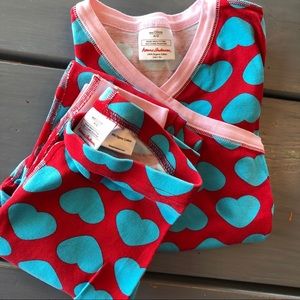 Hanna Andersson 150/ US 12 Heart Pajamas